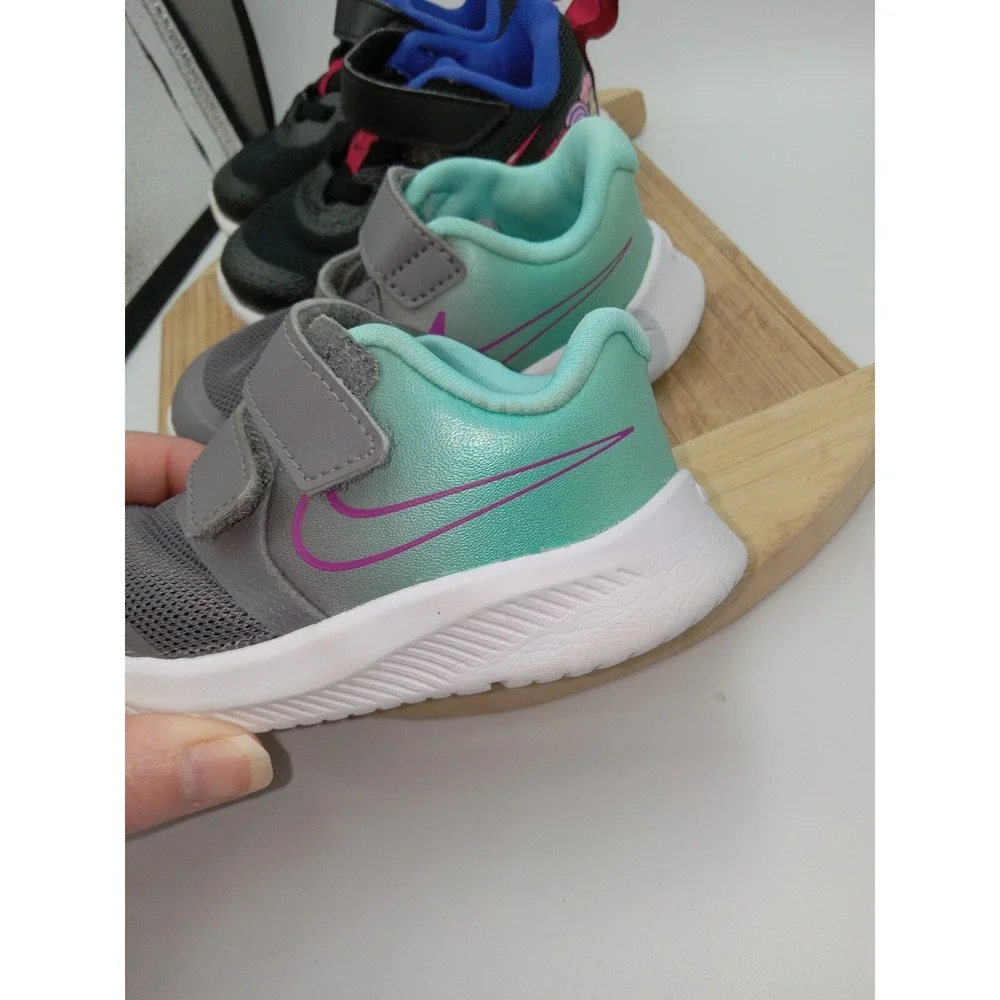 Nike Revolution 6 Baby Toddler Shoes DD1105 Graphic SZ 5C 1 Pair Gray/Green Nike